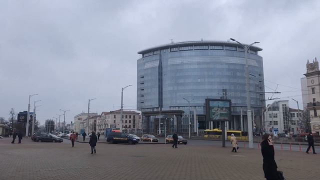 Минск. ж/д вокзал и его окрестности Февраль 2019 смотреть онлайн