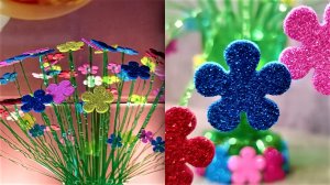 Как сделать Букет цветов из пластиковой бутылки и фоамирана