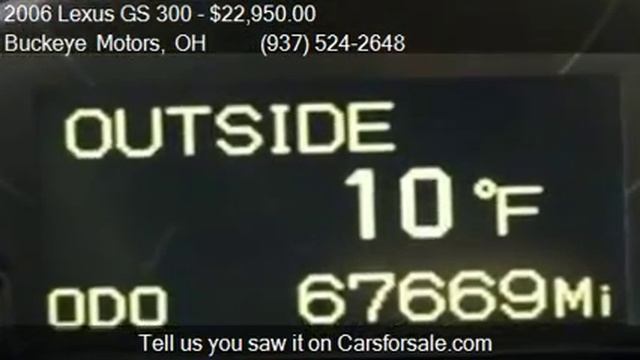 2006 Lexus GS 300 AWD for sale in Troy, OH 45373 at Buckeye смотреть онлайн