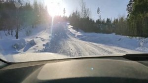 На Кароке в  снежную горку