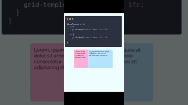Animation grid-template #css #htmlcss #coding #shortsvideo #css_trick @k2khode735