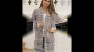 Длинный Женский Кардиган Спицами 2019 / Long Cardigan Spokes for Women / Lange Strickjacke spricht