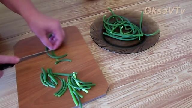 Жареные чесночные стрелки. Fride garlic arrows.