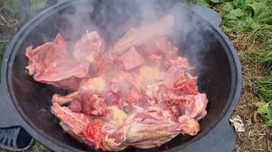 ГУСЬ С РИСОМ И ОВОЩАМИ #в казане на костре