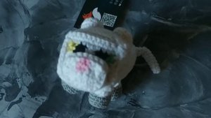Белая кошка из Майнкрафт, вязанная крючком / Minecraft White Cat