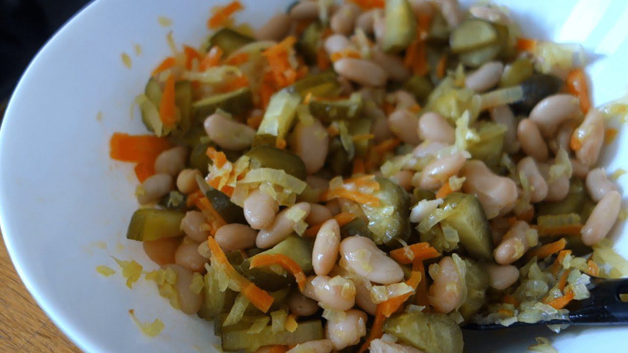 САЛАТ С ФАСОЛЬЮ//ПОСТНЫЙ САЛАТ//ОЧЕНЬ ВКУСНЫЙ