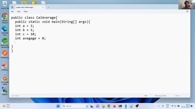 Java SE: Example to calculate average value.