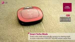 LG Hom-Bot Square Robotic Vacuum Features