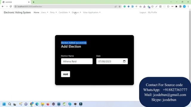 Online E-Voting System Project in Spring boot, Hibernate, JPA, MYSQL смотреть онлайн