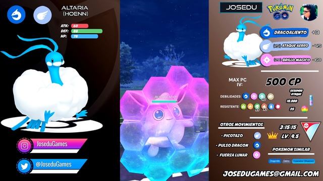 ¡ALTARIA EN COPA CHICA 500 PC ES INCREIBLE! COPA CHICA SELVÁTICA - Pokémon GO PVP смотреть онлайн