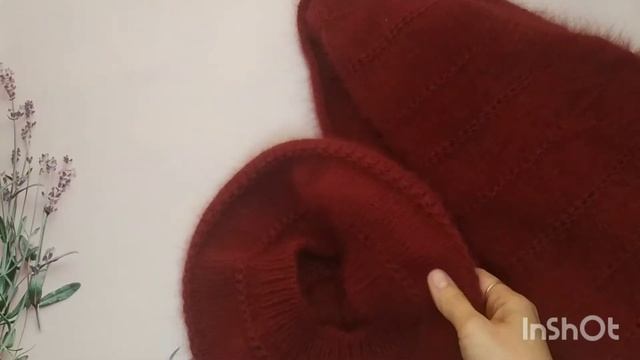 Три готовые работы Джемпер, берет и платок из пуха норки Процессы и планы