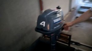 Работа б.у. мотора Yamaha 4л.с 4-хтактный