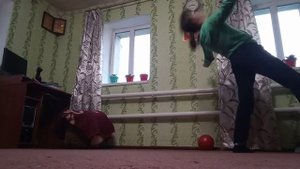 Красивая связка мастерств с мячом/художественная гимнастика.