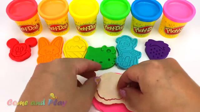 Learn Colors Play Doh Balls Ice Cream Pororo Disney Frozen Mickey Mouse Paw Patrol Surprise Toys смотреть онлайн