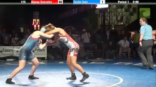 125 lbs. 5th - Alyssa Gonzalez CA vs. Taylor Ivey IL