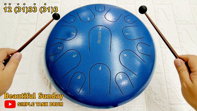 Beautiful Sunday (Daniel Boone) - Simple Tank Drum Cover with Tabs смотреть онлайн