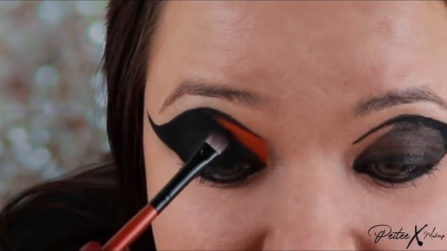 Orange and Black HALLOWEEN Makeup Tutorial смотреть онлайн