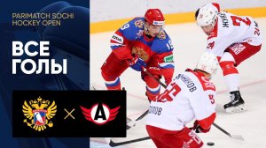 08.08.2021 Сборная России - Автомобилист. Все голы матча турнира Parimatch Sochi Hockey Open