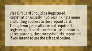 Do Visa gift cards have a billing address?