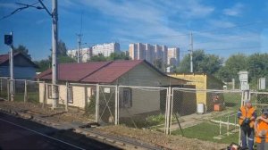 Отправление поезда Ласточка Белгород - Москва со станции Тула-1-Курская. 16 августа 2022г.