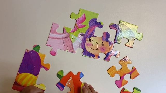 IQ Пазл МАКСИ "Фея-сладкоежка" для детей от 2 лет. Сказка феи, про фей, собранный пазл, для девочки смотреть онлайн