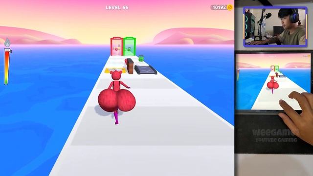 Twerk Race 3D: Running Game - Gameplay Walkthrough Part 3 - Basic Game Level 54-56 (iOS, Android) смотреть онлайн