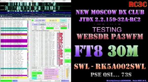 RK5A002SWL - FT8 SWLing on 30M band [3 HOURS]