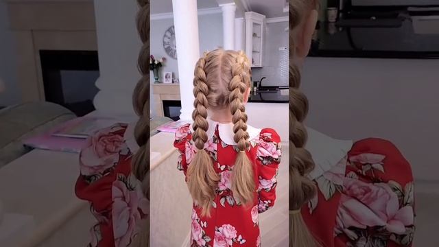 Объемные косы на детские волосы ✨ нарядная детская прическа на густых волосах от визажиста смотреть онлайн