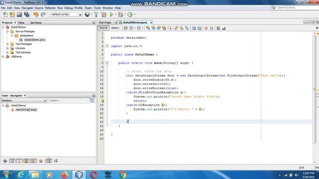 Java the complete Reference (Chapter 20) Example (14) Data Output Stream and Data Input Stream смотреть онлайн