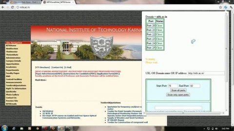 Port Scanner extension for Google Chrome