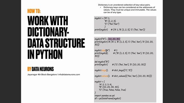 Working With Python Dictionary #pythondictionary #dictionary #json #builtinfunctions #pythontrain
