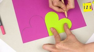 DIY mini notebook rainbow heart shape | DIY Notebook