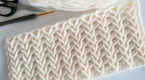 Красивый и простой узор крючком для детского одеяла