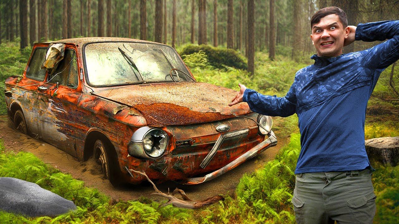 Нашли заброшенный автомобиль, который простоял 15 ЛЕТ в лесу!