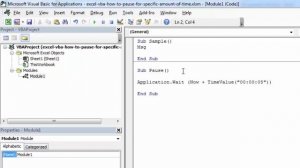 Excel VBA - How to Pause Macro for Specific Amount of Time