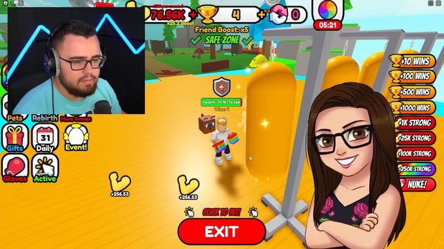 Roblox +1 STRONG Every Second! смотреть онлайн