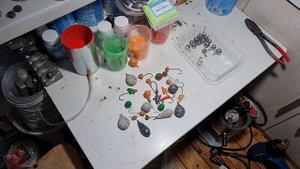 Покраска чебурашек,джиг головок и грузов.