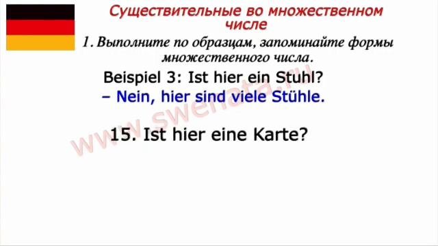 А1 Тренируем существительные множественного числа