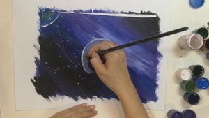 Как нарисовать КОСМОС и ПЛАНЕТУ. Мастер - класс. Создание космического рисунка