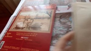 Вышивка крестом: Обзор набора Лебеди Прага Риолис 1364