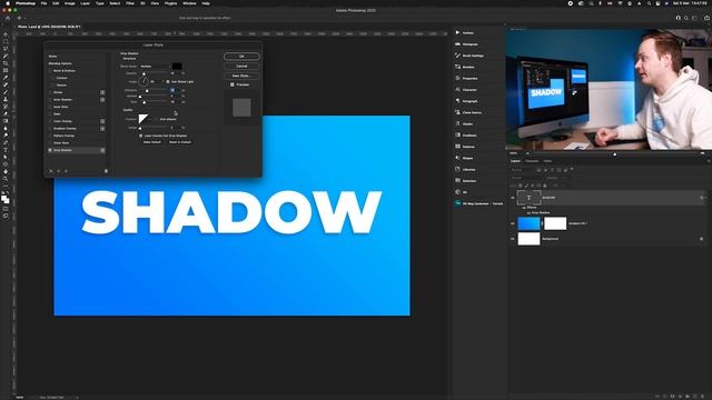 How to Create a 3D Drop Shadow Effect Using Photoshop 2022 #2MinuteTutorial смотреть онлайн