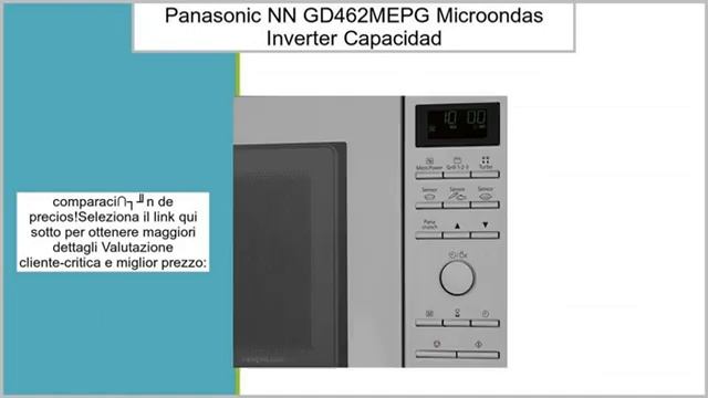 Panasonic NN-GD462MEPG Horno Microondas con grill Inverter Capacidad 31 L potencia 1000 W) смотреть онлайн