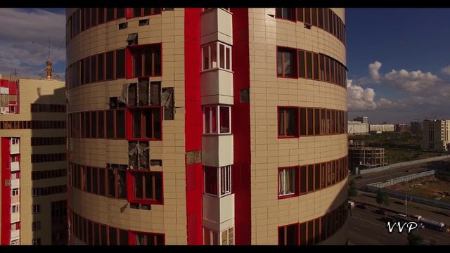 Пожар в ЖК 7 бочек в Астане - съемки с квадрокоптера формат видео 4K смотреть онлайн