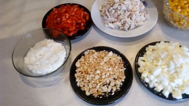 Салат с курицей и ананасом смотреть онлайн