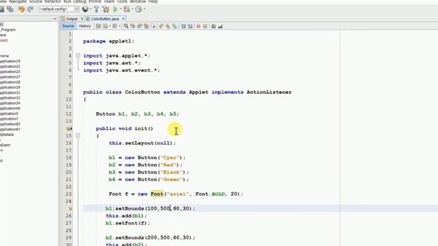 Color Button Using Applet || JAVA смотреть онлайн