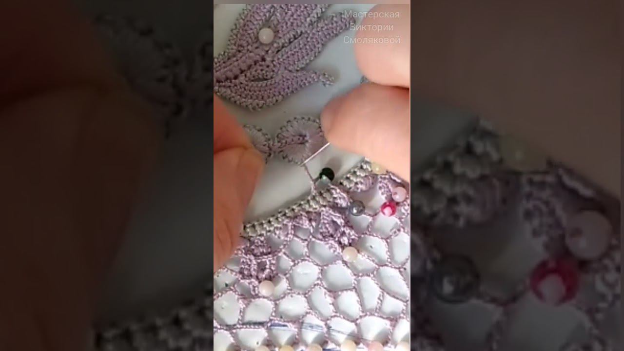 укрепление шнура сеточкой #crochet #вязаниекрючком смотреть онлайн