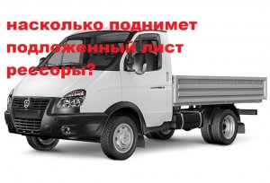 насколько поднимет подкоренной передний лист если его подложить на зад. на газели.mp4