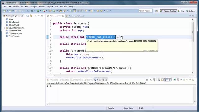 JAVA (Intermédiaire) - 17 - Les constantes en JAVA смотреть онлайн