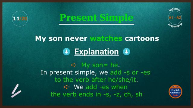 Can You Score 20/20? #quiz Present Simple #englishgrammar #test with  #explanation