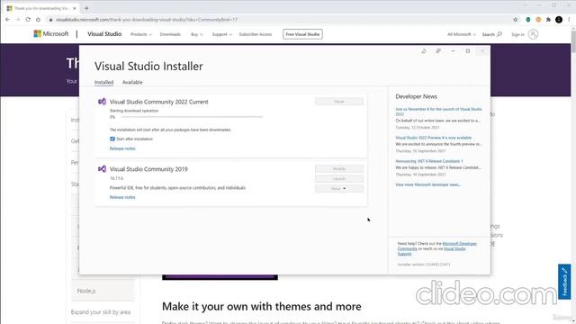 3. Установка сообщества Visual Studio 2022.